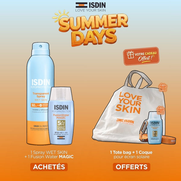 ISDIN Spray Wet Skin + Fusion Water Magic = Totebag + Coque