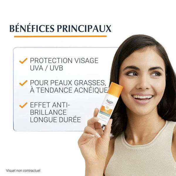 EUCERIN SUN TOUCHER SEC GEL CRÈME HUILE CONTROLE SPF50