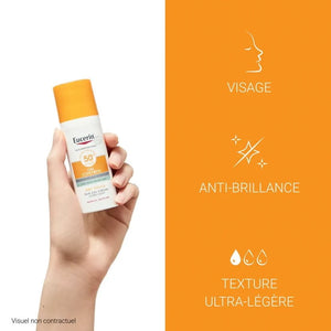 EUCERIN SUN TOUCHER SEC GEL CRÈME HUILE CONTROLE SPF50