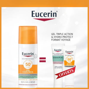 Eucerin Ecran Huile controle 50ml + Hydro-protect Echantillon + Dermopure Echantillon Pack