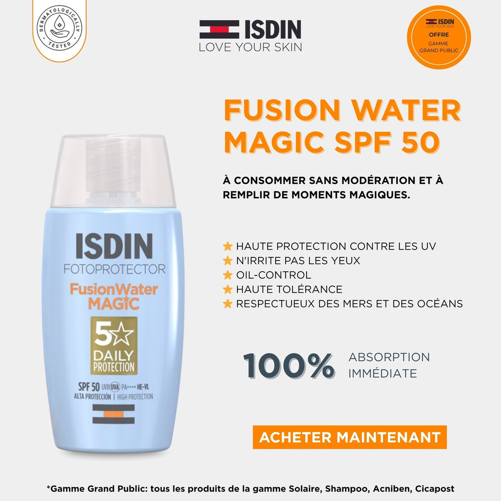 ISDIN Fotoprotecteur Fusion Fluide water Magic 50Ml