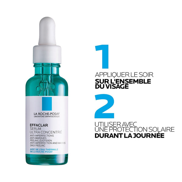 La Roche-Posay Effaclar Sérum à l’acide Salicylique Ultra Concentré | Peau à tendance acnéique | 30ml