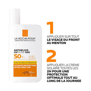 La Roche-Posay ANTHELIOS UVMUNE 400 crème solaire fluide invisible | peaux sensibles | 50ml = Eau Thermal Offerte