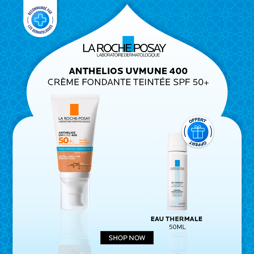 La Roche Posay Anthelios Creme Fondante Teinte UVMUNE 400 50ml+Eau Thermale 50ml Pack
