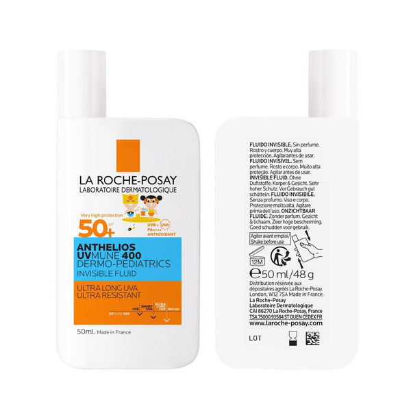 LA ROCHE POSAY ANTHELIOS UVMUNE 400 DERMO-PEDIATRICS FLUIDE INVISIBLE SANS PARFUM SPF50+