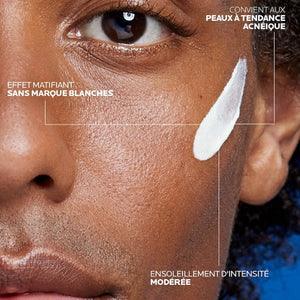 La Roche-Posay Anthelios UVMUNE400 Oil Control Invisible SPF50+ Peau Mixte à Grasse Acnéique | 50ml = Effaclar Gel Miniture Offert