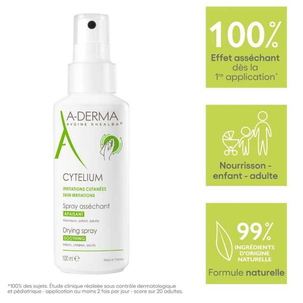 ADERMA CYTELIUM IRRITATIONS CUTANEES SPRAY ASSECHANT 100 ML