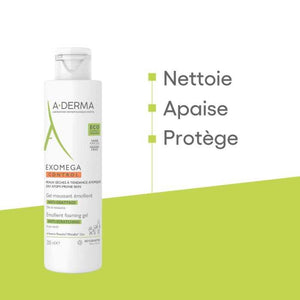ADERMA EXOMEGA CONTROL GEL MOUSSANT EMOLLIENT VISAGE CORPS 200 ML