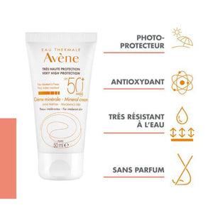 AVENE SOLAIRE CREME MINERALE SPF50+ 50 ML