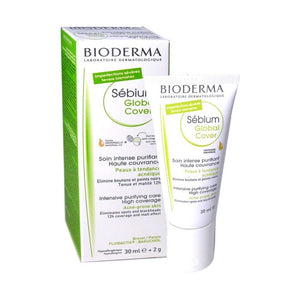 BIODERMA SEBIUM GLOBAL COVER SOIN INTENSE PURIFIANT TEINTE UNIVERSELLE 30 ML