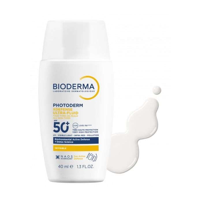 BIODERMA OFFRE PHOTODERM XDEFENSE ULTRA FLUID SPF 50+ INVISIBLE 40 ML + EAU MICELLAIRE 100ML OFFERTE