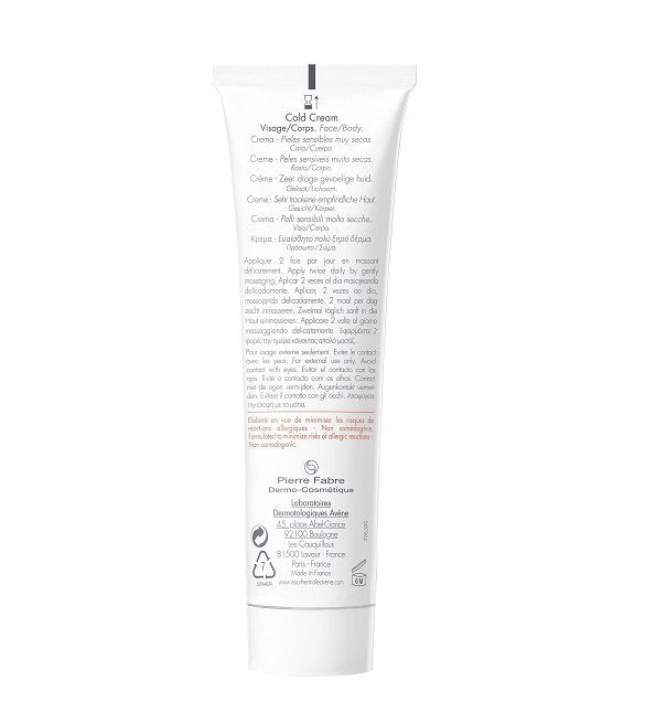 EAU THERMALE AVÈNE Cold Cream – Crème Peaux Sensibles – 100 ml