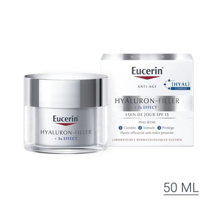 EUCERIN HYALURON FILLER 3* EFFECT SOIN DE JOUR SPF 15 PEAU SECHE 50ML
