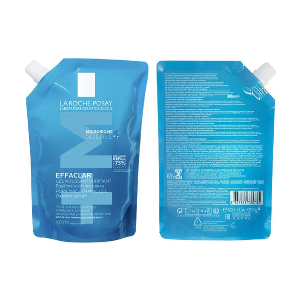 La Roche-Posay Effaclar Gel Moussant Peau Grasse Acnéique Recharge | 400ml