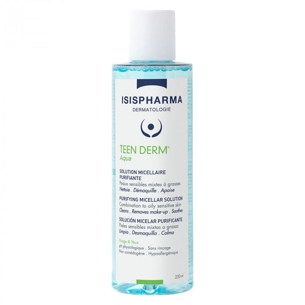 ISISPHARMA TEEN DERM AQUA SOLUTION MICELLAIRE DEMAQUILLANTE PURIFIANTE 250 ML