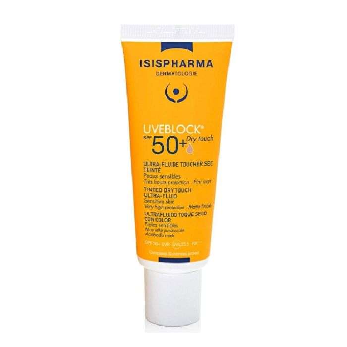 ISISPHARMA UVEBLOCK SPF 50+ ULTRA FLUIDE TOUCHER SEC TEINTE MEDIUM 40 ML