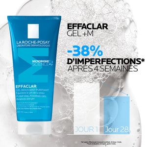 LA ROCHE POSAY EFFACLAR GEL MOUSSANT PURIFIANT EQUILIBRE LE PH DE LA PEAU 200 ML + 50%OFFERT
