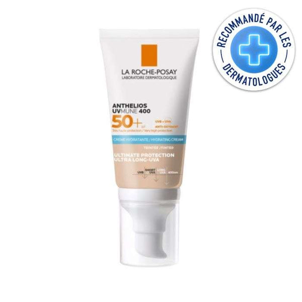 LA ROCHE POSAY OFFRE ANTHELIOS UVMUNE 400 SPF 50+ CREME HYDRATANTE TEINTEE 50ML + EAU THERMALE 50ML OFFERT