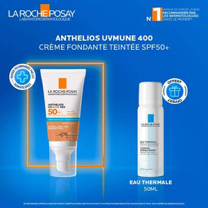 LA ROCHE POSAY OFFRE ANTHELIOS UVMUNE 400 SPF 50+ CREME HYDRATANTE TEINTEE 50ML + EAU THERMALE 50ML OFFERT
