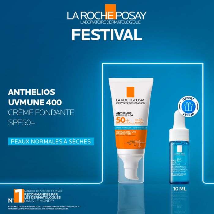 LA ROCHE POSAY OFFRE WEB ANTHELIOS UVMUNE 400 CREME HYDRATANTE SPF 50+ INVISIBLE 50 ML + HYALU SERUM 10ML OFFERT
