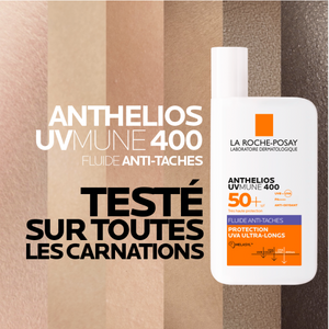 LA ROCHE POSAY OFFRE WEB ANTHELIOS UVMUNE 400 FLUIDE ANTI TACHES SPF50+ 50 ML + MELA B3 SERUM 10ML OFFERT