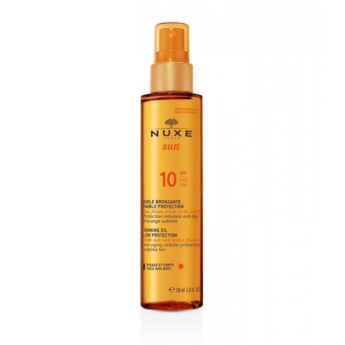 NUXE SUN HUILE BRONZANTE FAIBLE PROTECTION SPF10 150 ML