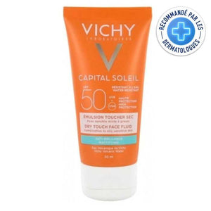 VICHY CAPITAL SOLEIL EMULSION PROTECTRICE ANTI BRILLANCE PEAU MIXTE A GRASSE SPF 50+ 50 ML