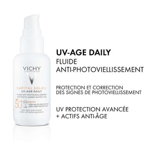 VICHY CAPITAL SOLEIL UV AGE DAILY SPF 50 FLUIDE ANTI PHOTOVIEILLISSEMENT 40 ML