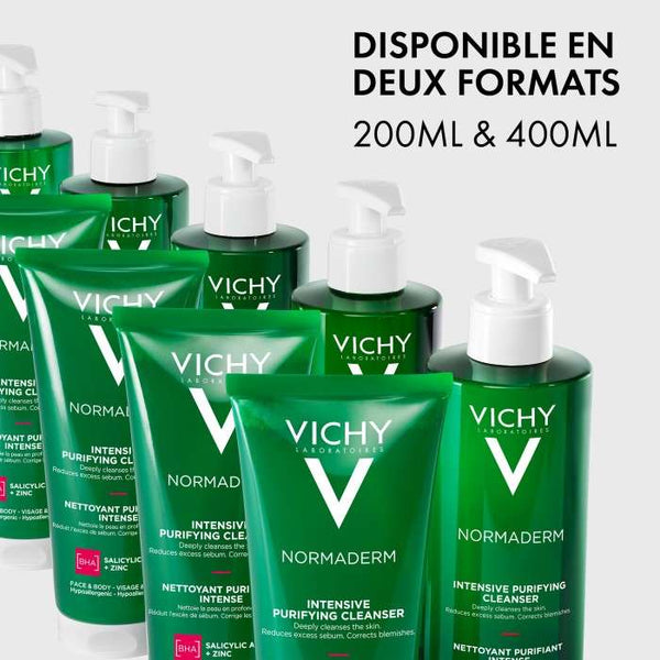VICHY NORMADERM GEL PURIFIANT INTENSE PEAU GRASSE ET ACNEIQUE 200 ML