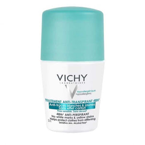 VICHY TRAITEMENT ANTI TRANSPIRANT ANTI TRACES BLANCHES ET JAUNES 48 H 50 ML
